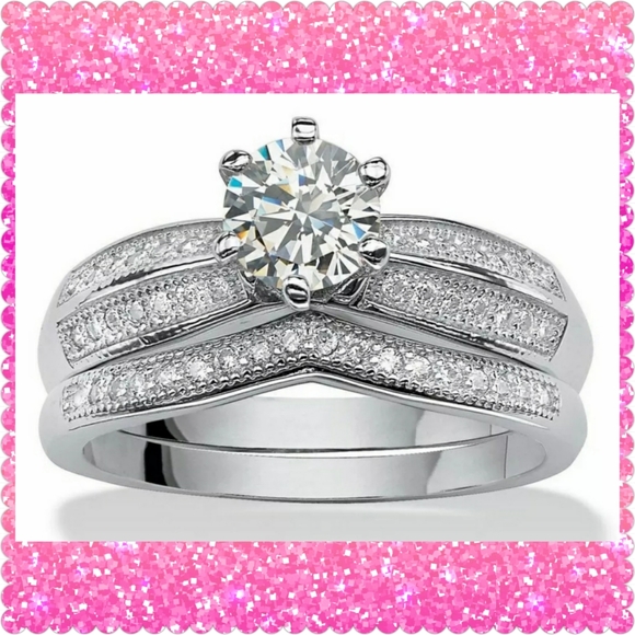 LILY'S Gems Jewelry - 💕💕Size 8 💕💕14K White Gold Sapphire 2Pc Set